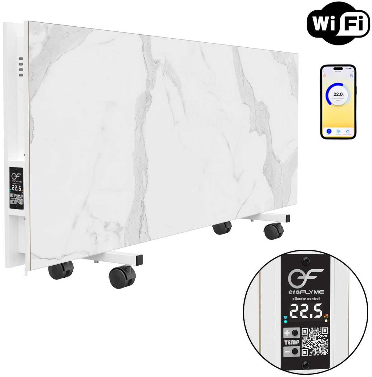 Панельный обогреватель Flyme 1500PW с Wi-Fi (C2/1500PW-WS) цена 8990 грн - фотография 2