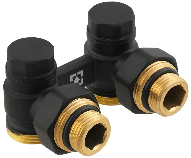 Комплект кранов с термоголовкой Raftec Black (DAHU11-B) цена 0 грн - фотография 2