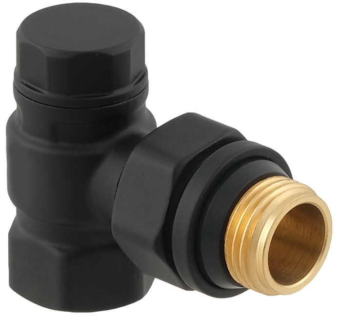 Клапан радиаторный Raftec 1/2"x1/2" Black (DNRK11-B) цена 0 грн - фотография 2