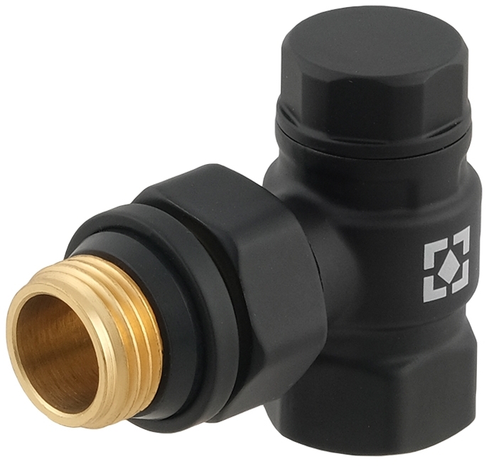 Клапан радиаторный Raftec 1/2"x1/2" Black (DNRK11-B)