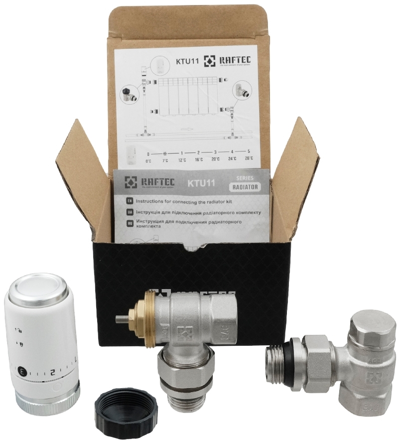 Комплект термостатических клапанов Raftec 1/2" (KTU 11) характеристики - фотография 7