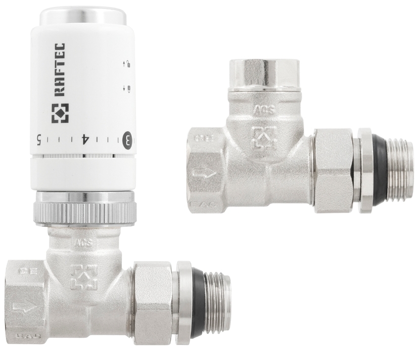 Комплект термостатических клапанов Raftec 1/2" (KNT 11) цена 0 грн - фотография 2