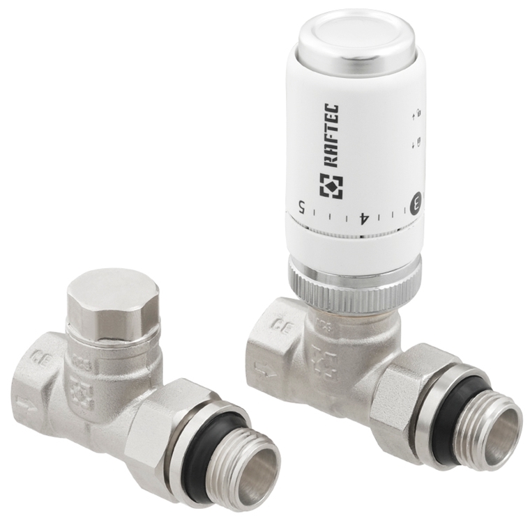 Комплект термостатических клапанов Raftec 1/2" (KNT 11)