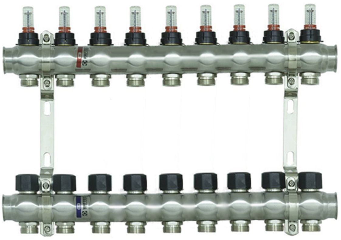 Распределительный коллектор Raftec Steel 1"x9 (RC03-09)