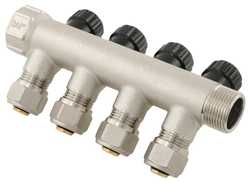 Коллектор с вентилями Raftec 3/4"x1/2" (KK02014) цена 1619 грн - фотография 2