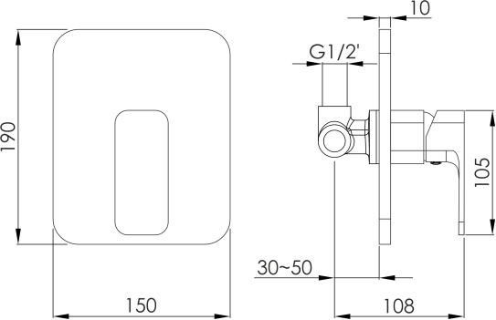 Imprese Bilovec f04600901SA Габаритные размеры