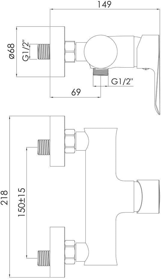 Imprese Vaclav f03306403AA Габаритные размеры
