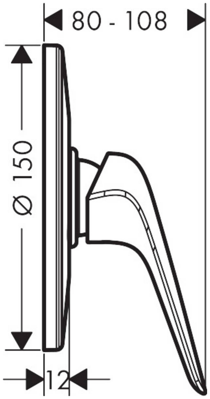 Hansgrohe Novus 71067000+13620180 Габаритные размеры