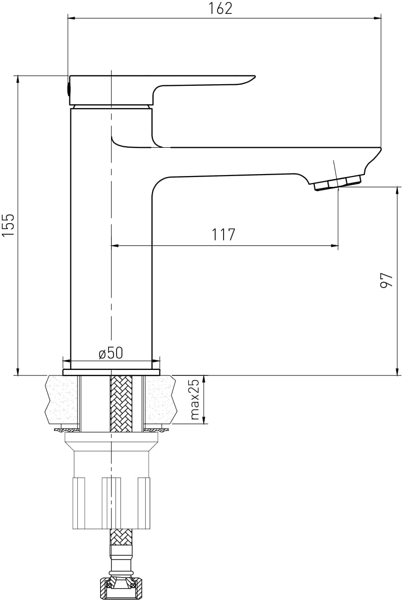 Volle Libra 1521.010101 Габаритные размеры