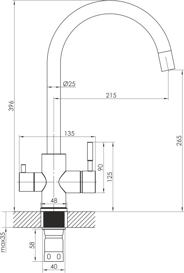 Imprese Argo-S f03409016FB Габаритные размеры