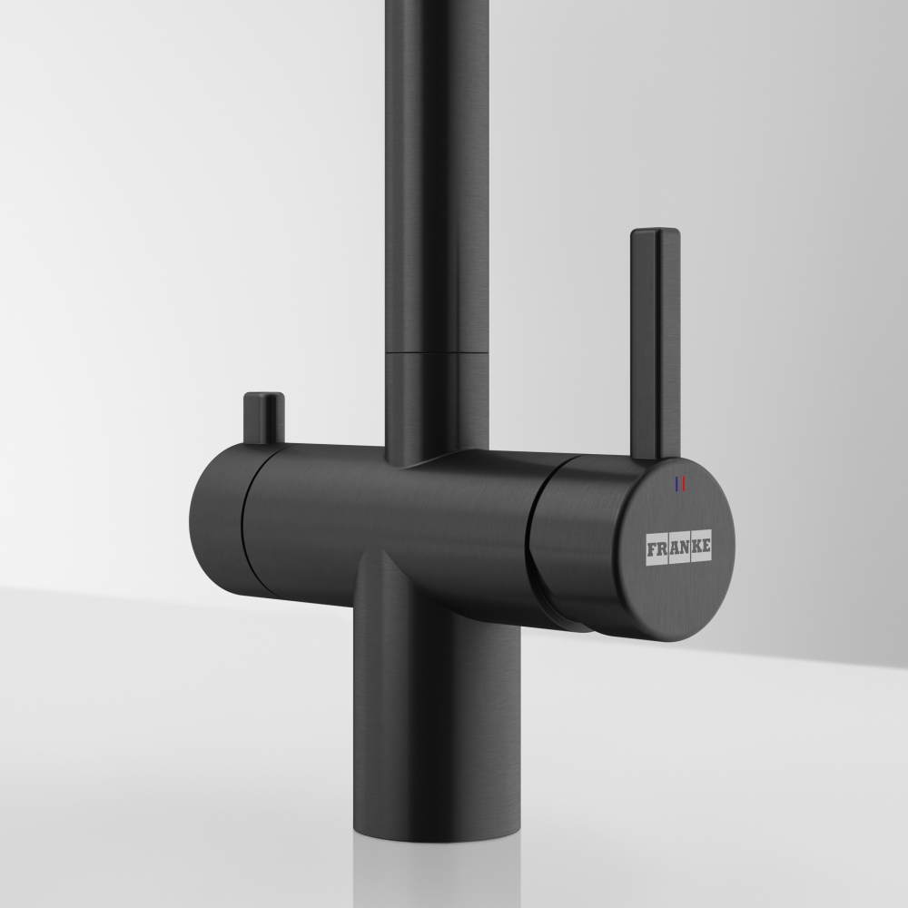 Смеситель для кухни Franke Atlas Neo Clear Water Pull Out Черный (120.0758.156) цена 23088 грн - фотография 2