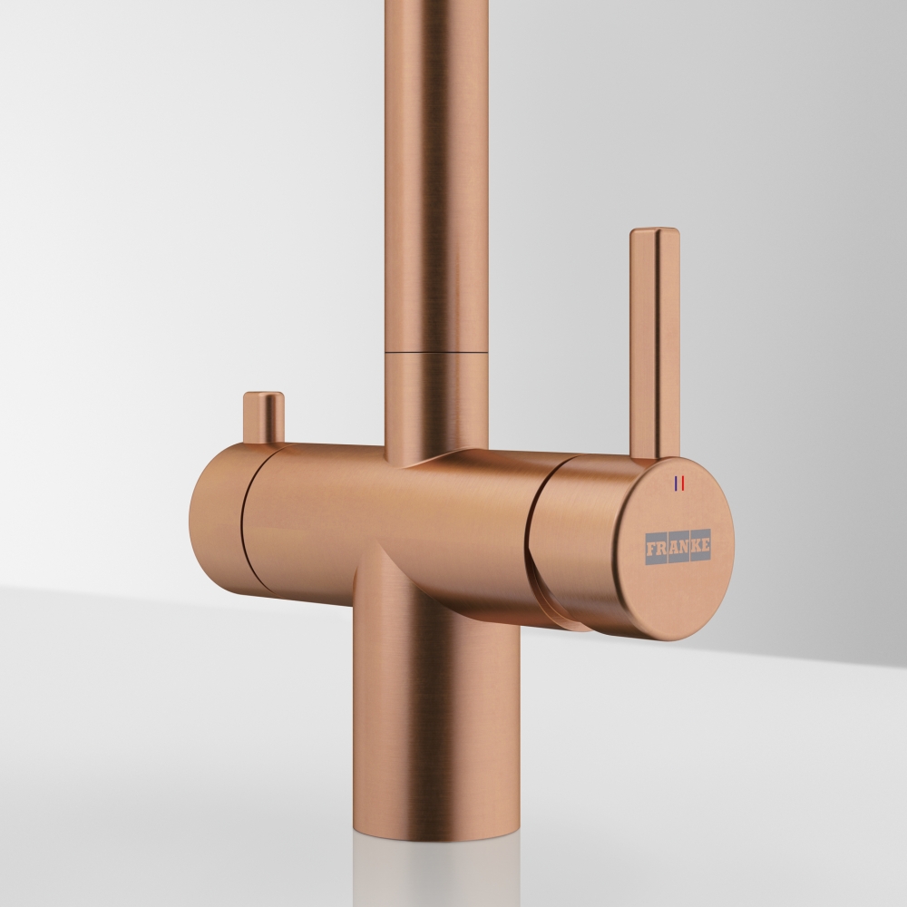 Смеситель для кухни Franke Atlas Neo Clear Water Pull Out Медь (120.0758.158) цена 23088 грн - фотография 2