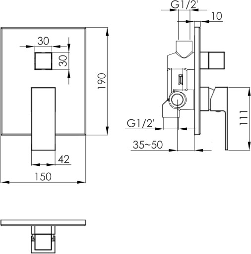 Imprese Judit f04610810AA Габаритные размеры
