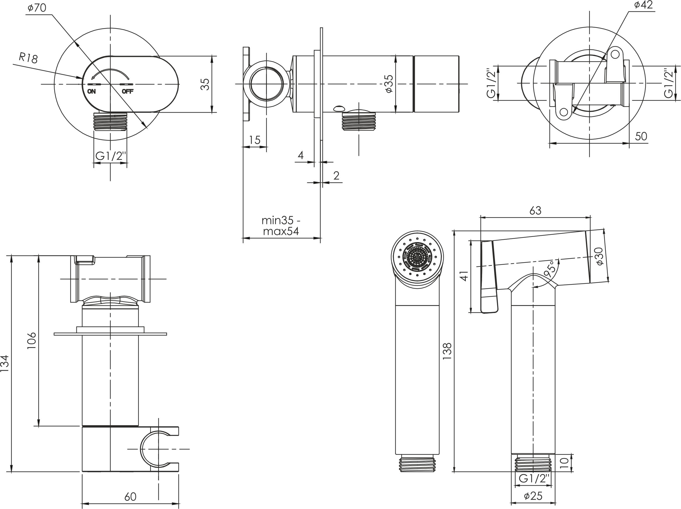 Imprese Kucera f03703410AB Габаритні розміри