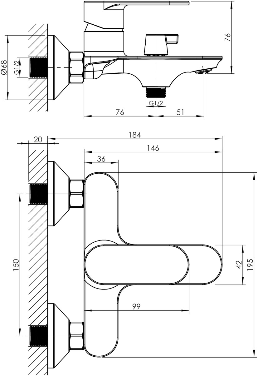 Imprese Plesna f03211201AB Габаритні розміри