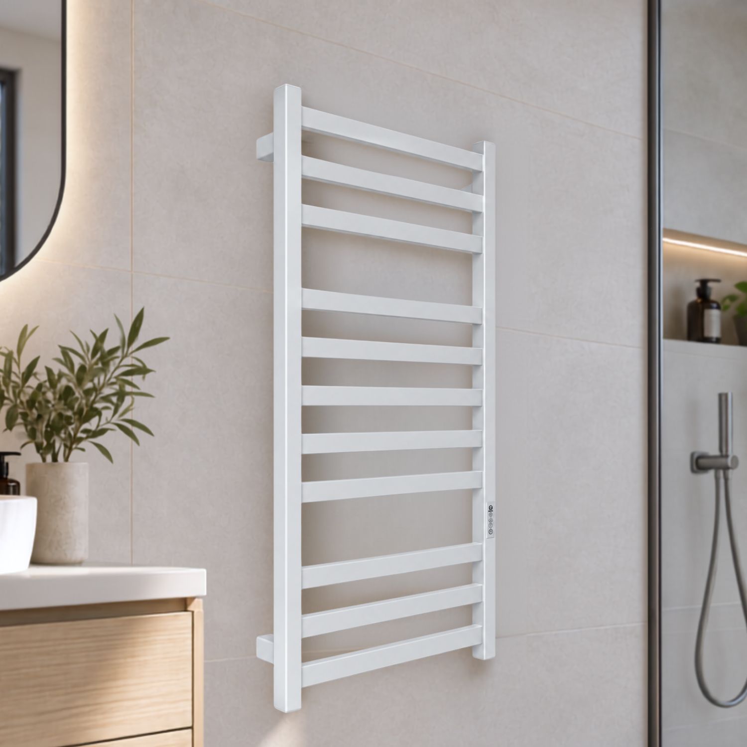 Полотенцесушитель Carino Cube 1000x490 White Matte (C1049FWM) характеристики - фотография 7