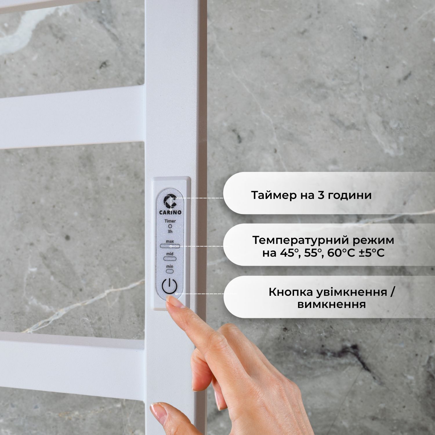 Полотенцесушитель Carino Cube 1000x490 White Matte (C1049FWM) обзор - фото 8