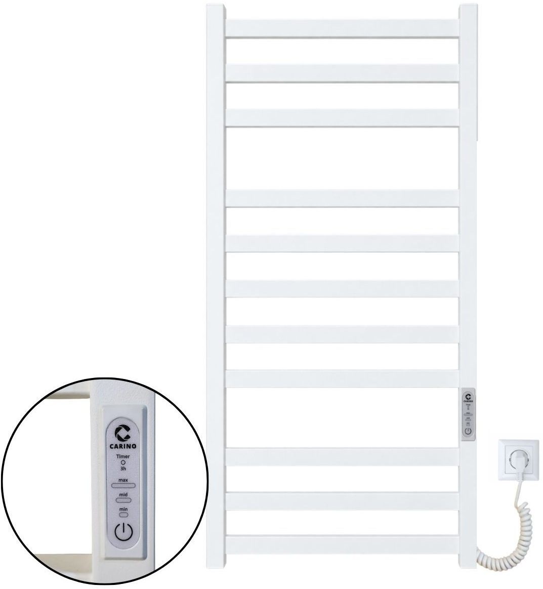 Полотенцесушитель Carino Cube 1000x490 White Matte (C1049FWM)