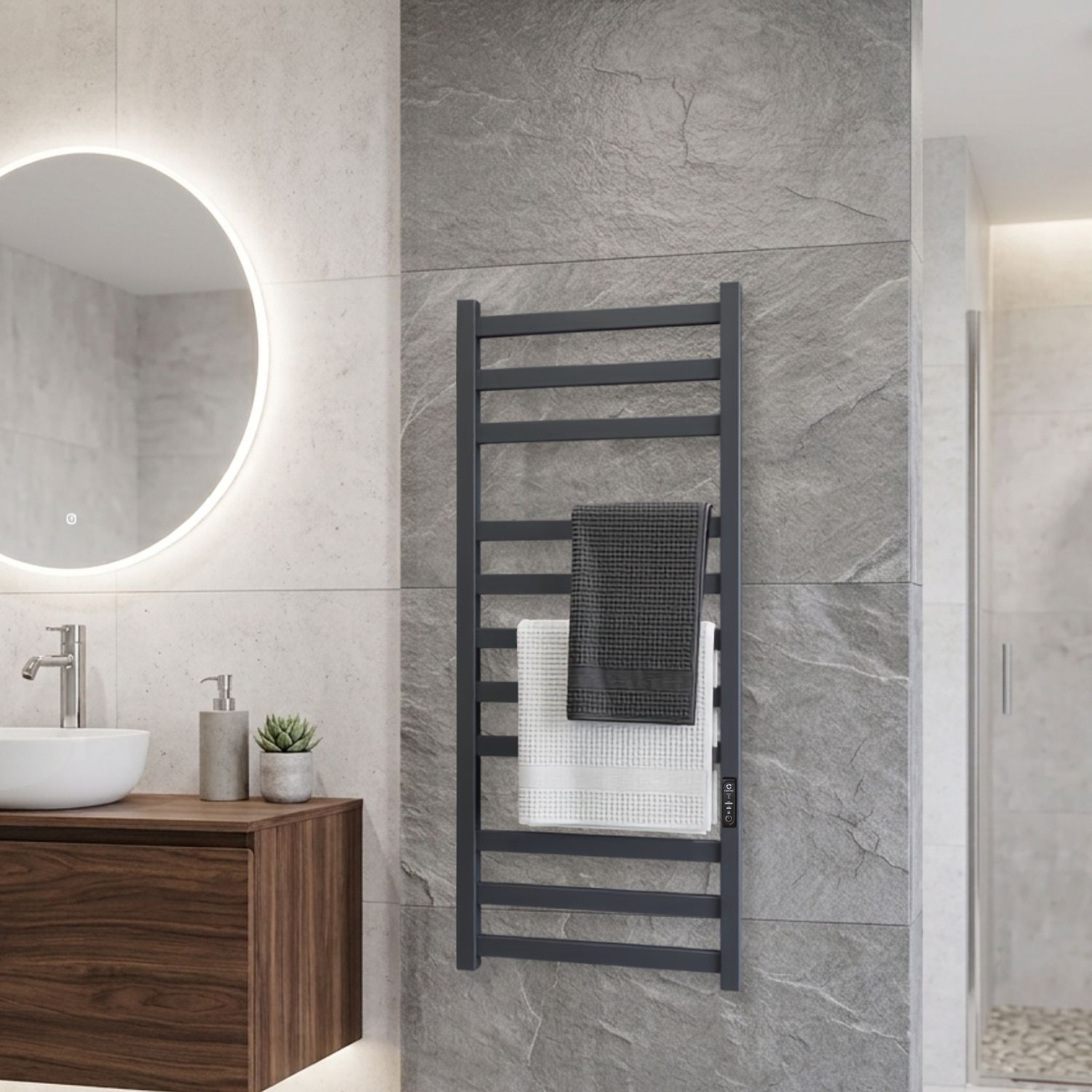 Полотенцесушитель Carino Cube 1000x490 Anthracite Gray (C1049FGAM) обзор - фото 8