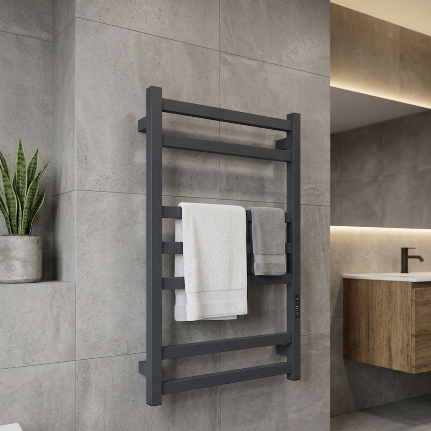 Полотенцесушитель Carino Cube 790x490 Anthracite Gray (C7949FGAM) характеристики - фотография 7