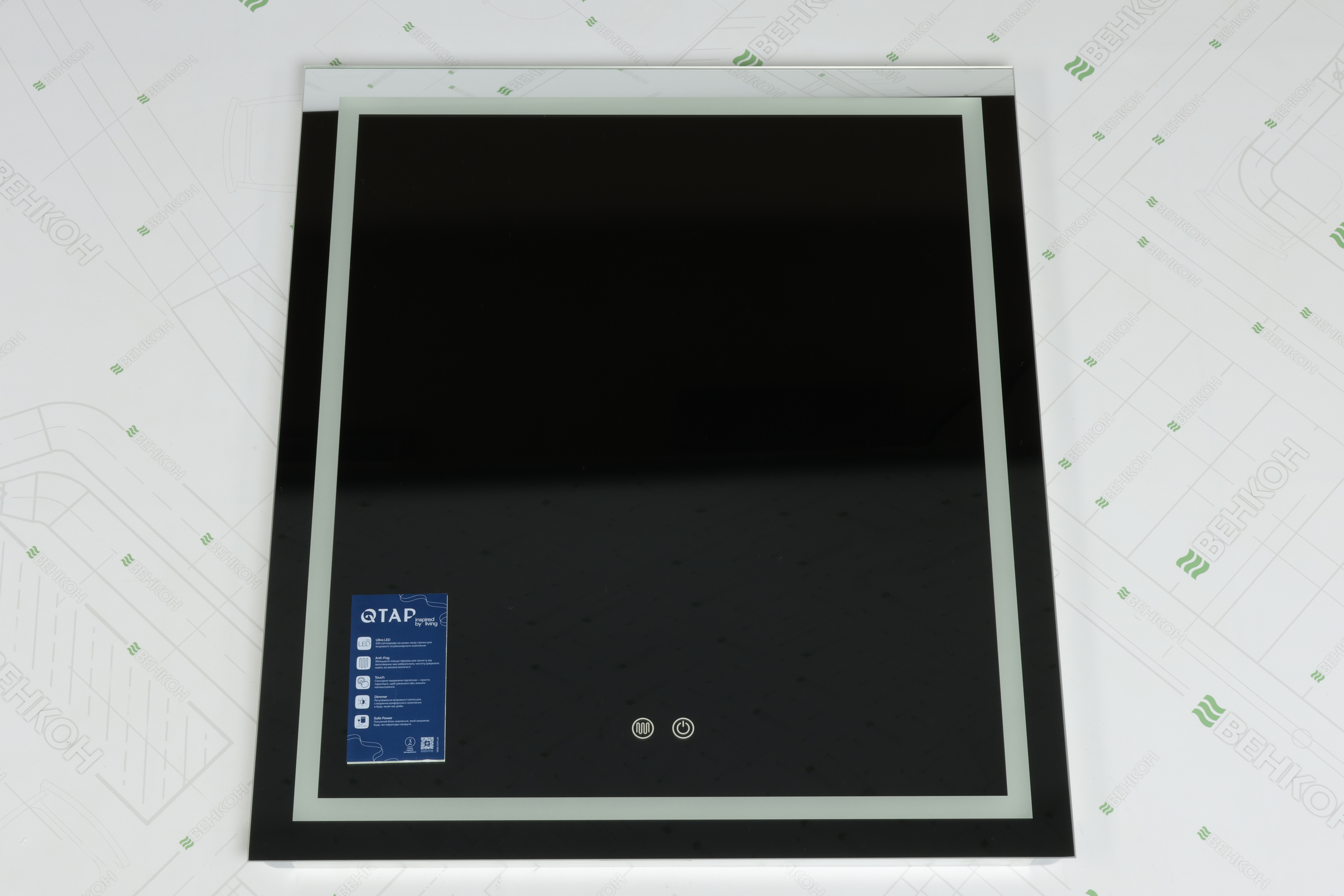 Дзеркало Q-Tap Mideya 700х800 (QT2078DCF7080W) Уцінка ціна 2808 грн - фотографія 2