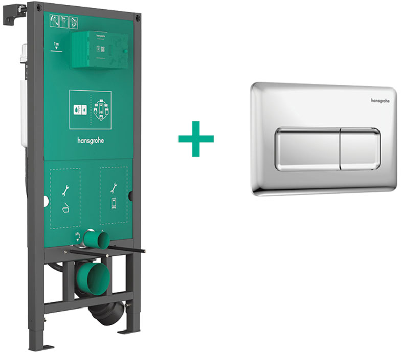Інсталяція для унітаза Hansgrohe iFrame Universal + iFrame Original Q Chrome 99001000