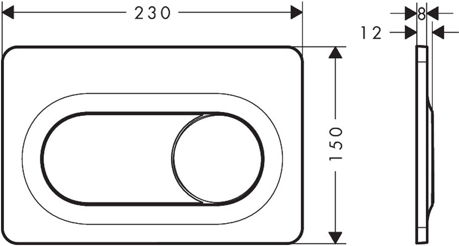 Hansgrohe iFrame Universal + iFrame Original Q White 99001450 Габаритні розміри