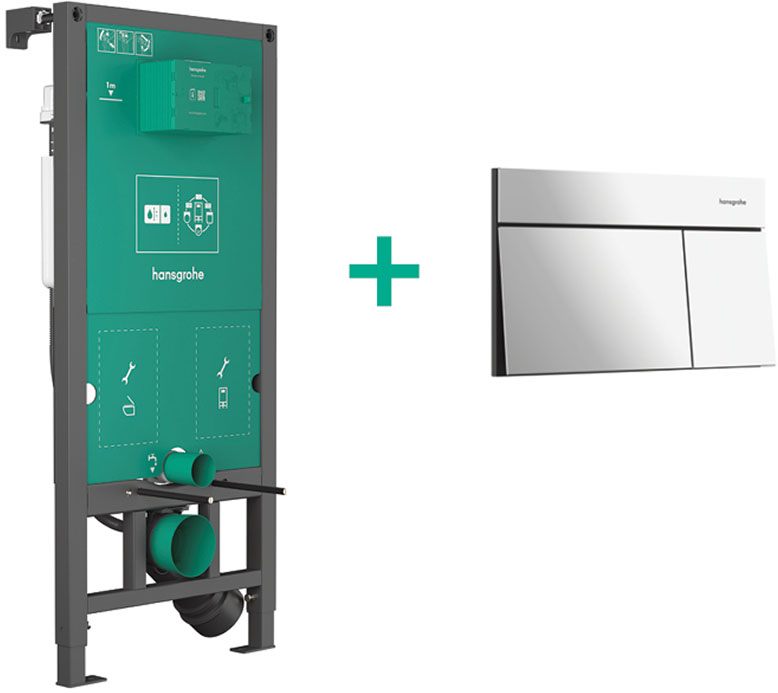 Інсталяція для унітаза Hansgrohe iFrame Universal + iFrame Element E Chrome 99003000