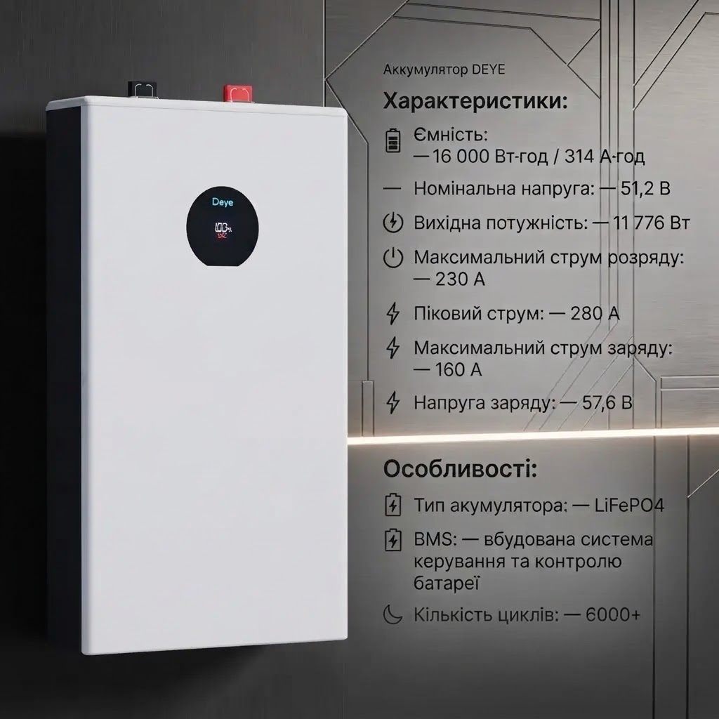 в продажу  Deye LiFePO4 Deye SE-F 16-C 16,08 кВт·ч 48В (DEYE SE-F 16-C) - фото 3
