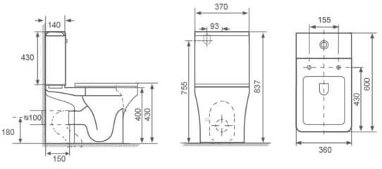 Imprese Skala с06206003 Габаритные размеры