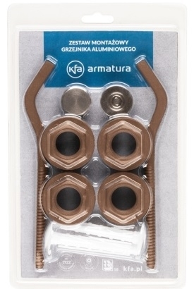 Монтажний комплект KFA Armatura для радіатора 1"x1/2", cupper (878-200-19)