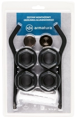 Монтажный комплект KFA Armatura для радиатора 1"x1/2", black (878-200-81)