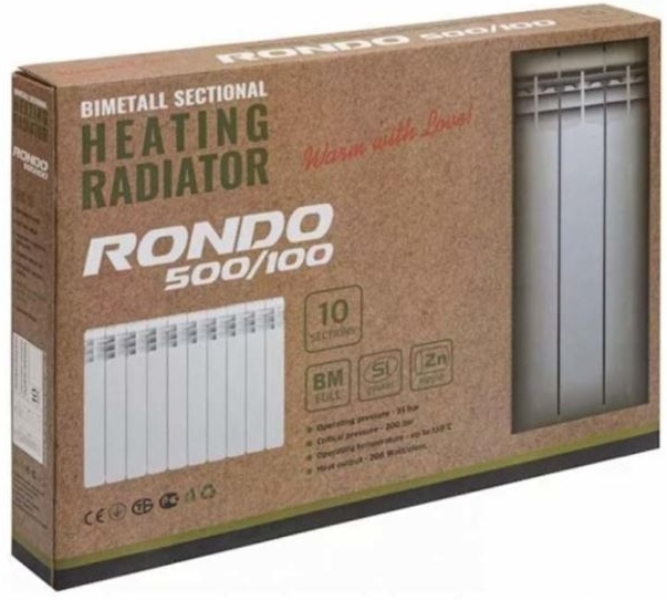 в продаже Радиатор для отопления Rondo 500/100, 10 секций (RND500) - фото 3