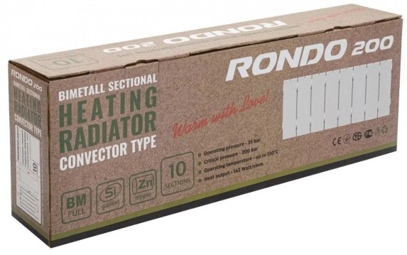 в продажу Радіатор для опалення Rondo 200/120, 10 секцій (RND200) - фото 3