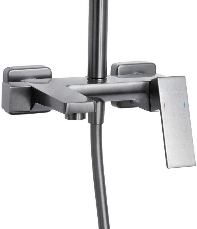 Душевая система Q-Tap Gemini QTGEM111GMB45688 Gunmetal Black PVD цена 7926 грн - фотография 2