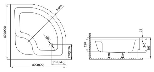Armaform 90x90 (210-18611) Габаритні розміри