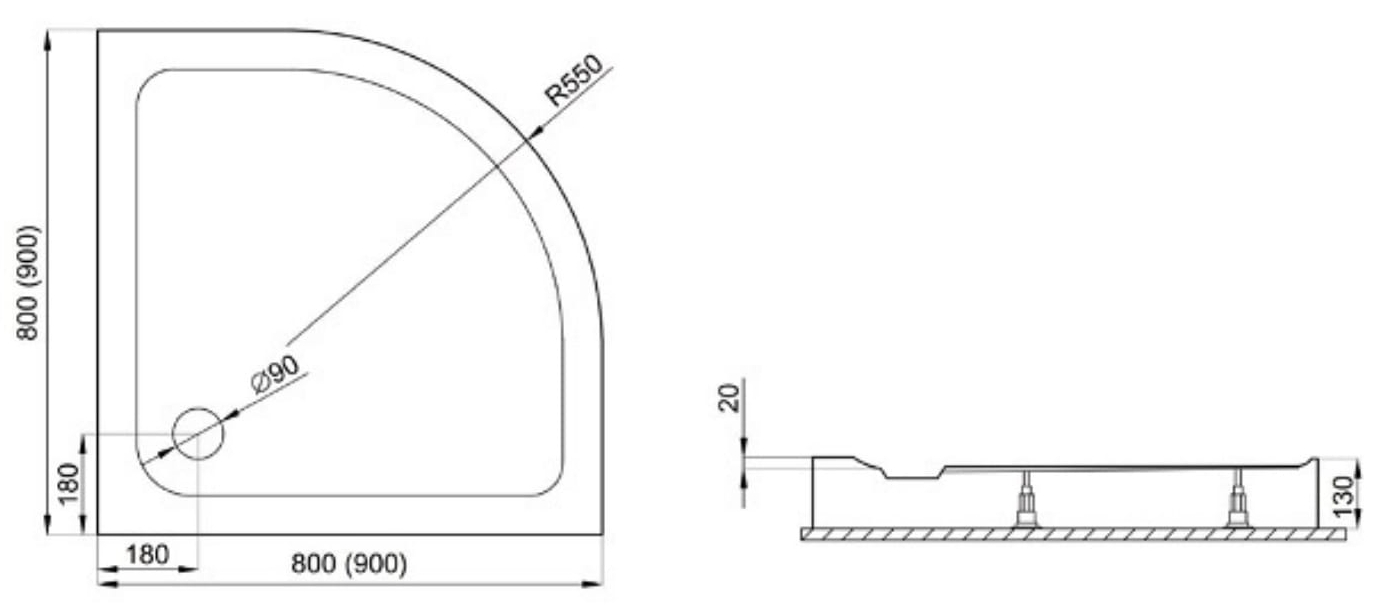 Armaform Plus 550 80x80 (220-06918) Габаритні розміри