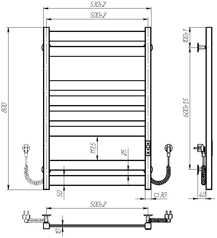 Venta Metropolis 800x500 (MTU.80.50.8.B.U.4) Габаритні розміри