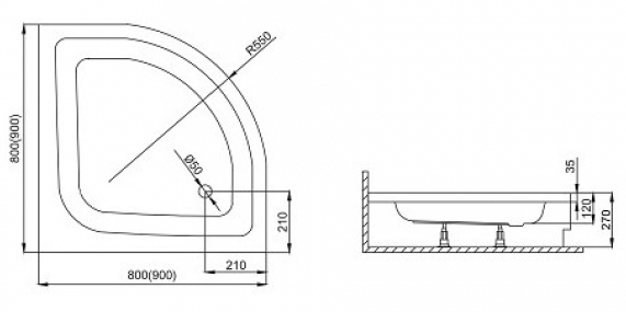 Armaform 90x90 (210-06948) Габаритні розміри