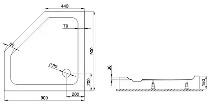 Armaform Plus 550 90x90 (220-06902) Габаритні розміри