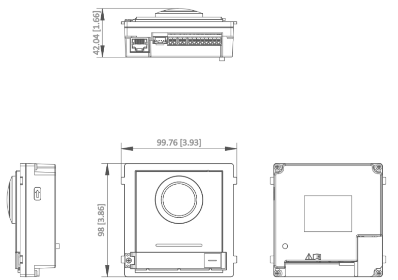 Hikvision DS-KD8003-IME1(B) Габаритные размеры