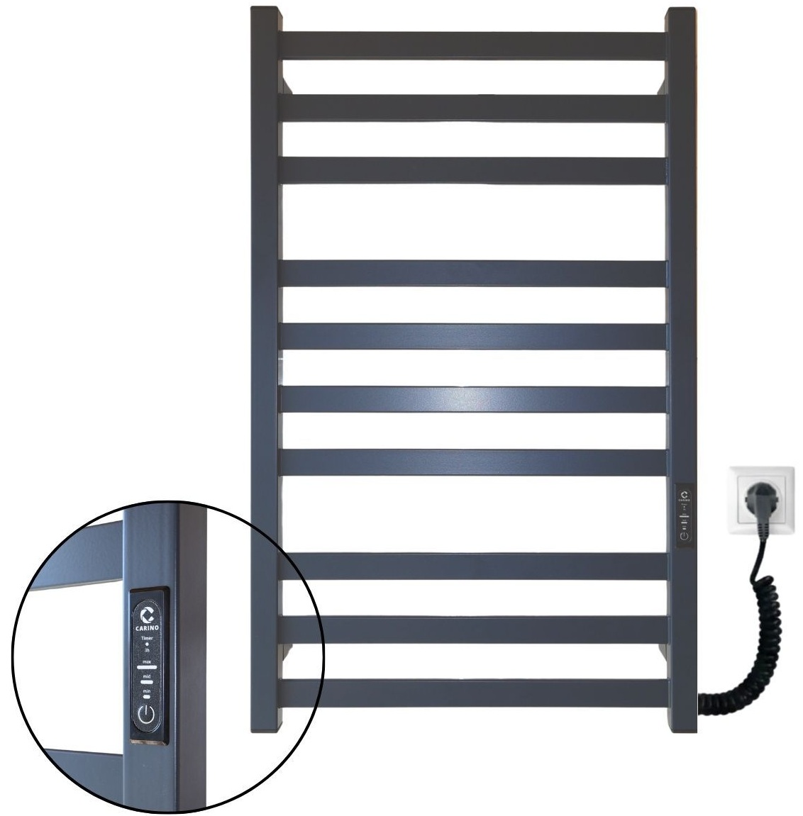 Полотенцесушитель Carino Ricardo 790x490 Anthracite Gray (R7949FGAM) цена 6297 грн - фотография 2
