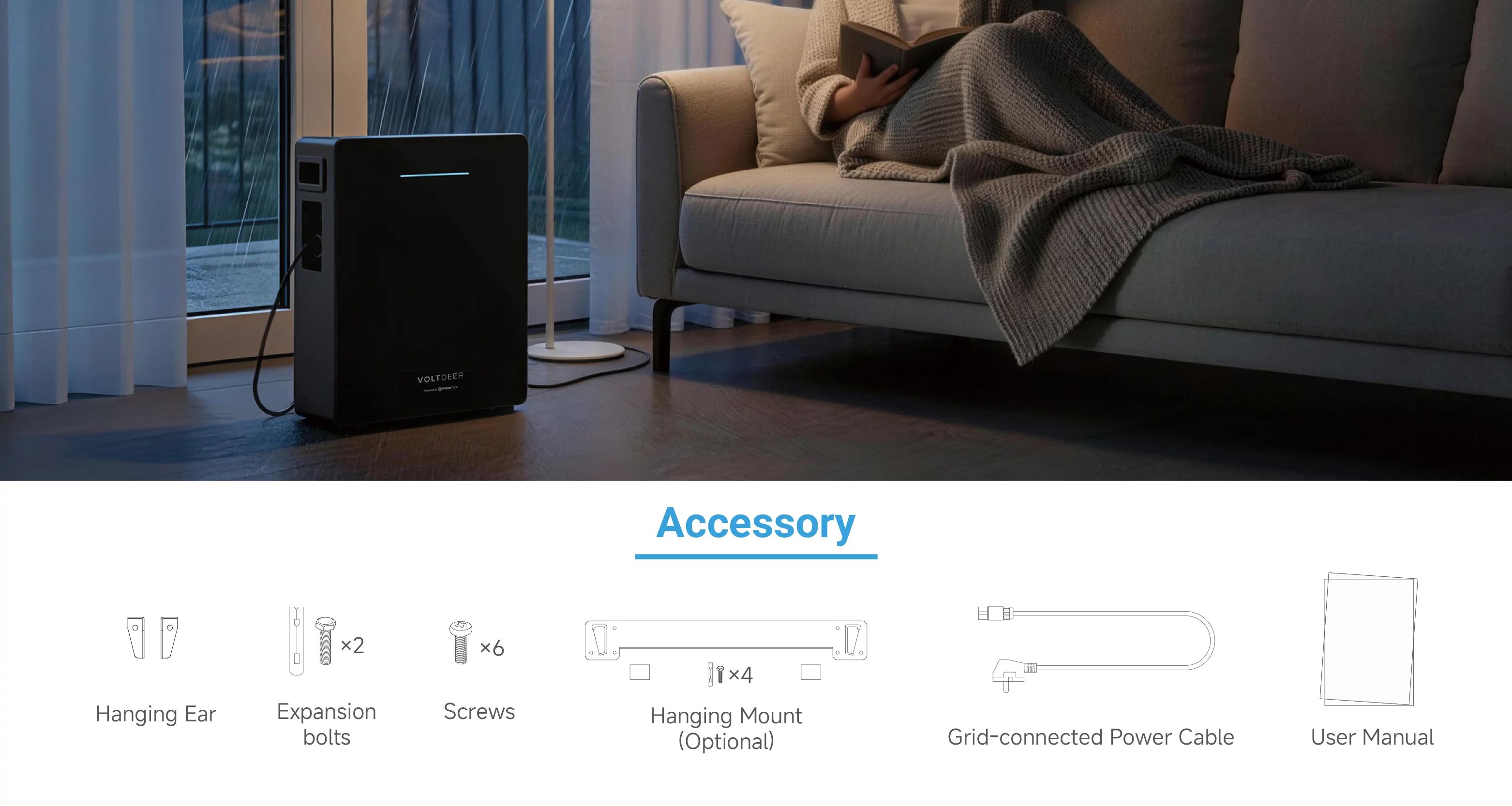 Система резервного питания Voltdeer SR5000 Pro, 2400W, 5120Wh обзор - фото 8