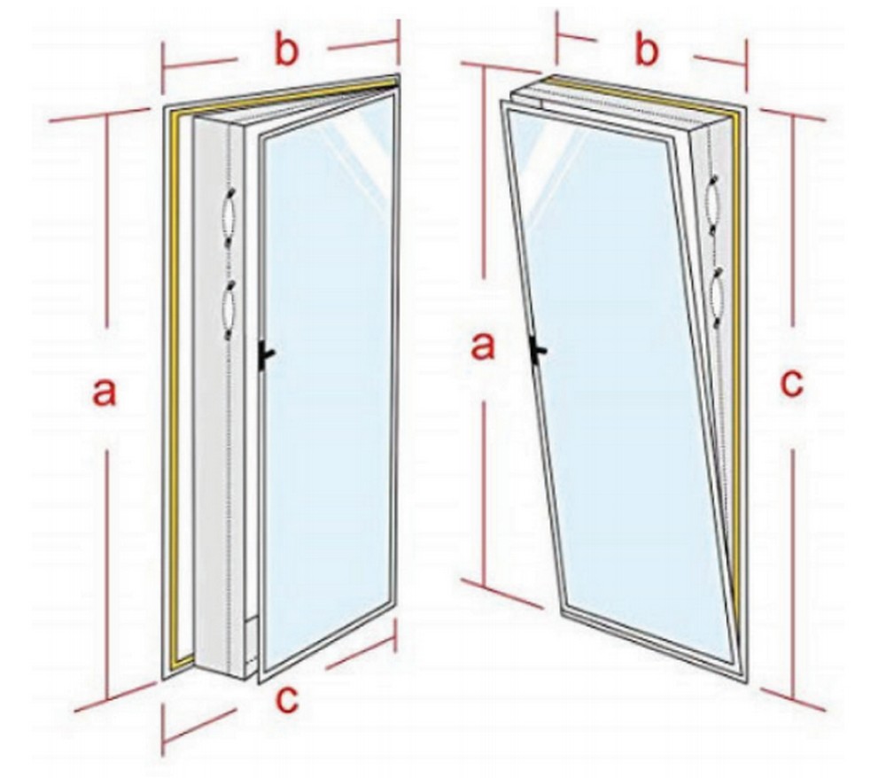 Схема для вікна всередину теплоізоляційної віконної шторки Ergo Window Kit для мобільного кондиціонера