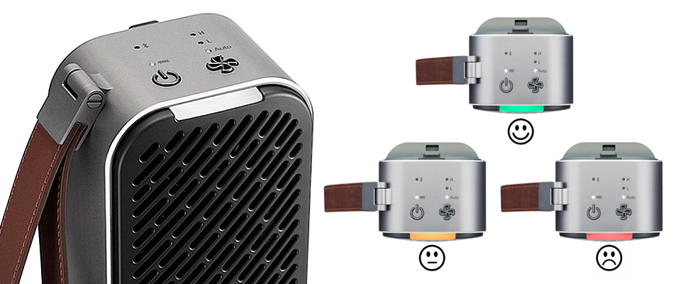 Датчик загрязнения LG Puricare Mini AP151MBA1 отображает состояние воздуха в помещении