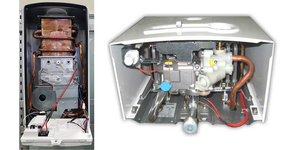 Детали внутри газовой колонки Bosch Therm 4000 S WTD 12 AME