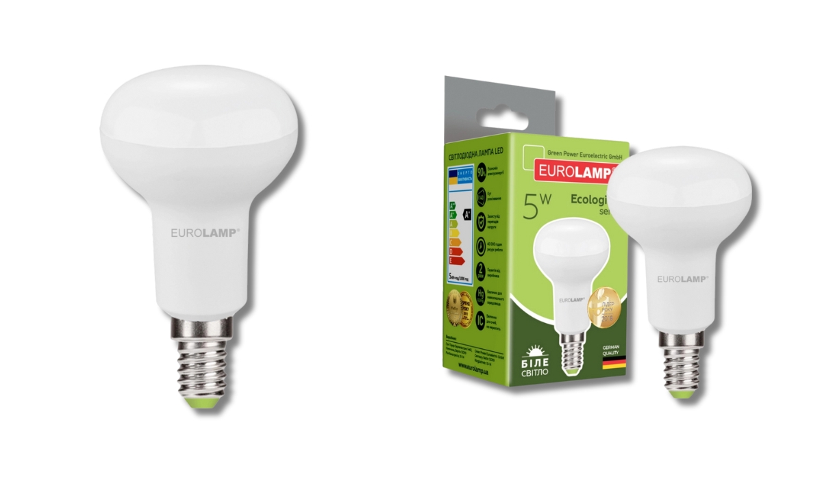 Eurolamp LED EKO R39 5W E14 4000K - універсальна LED лампа, що входить до рейтингу світлодіодних рішень