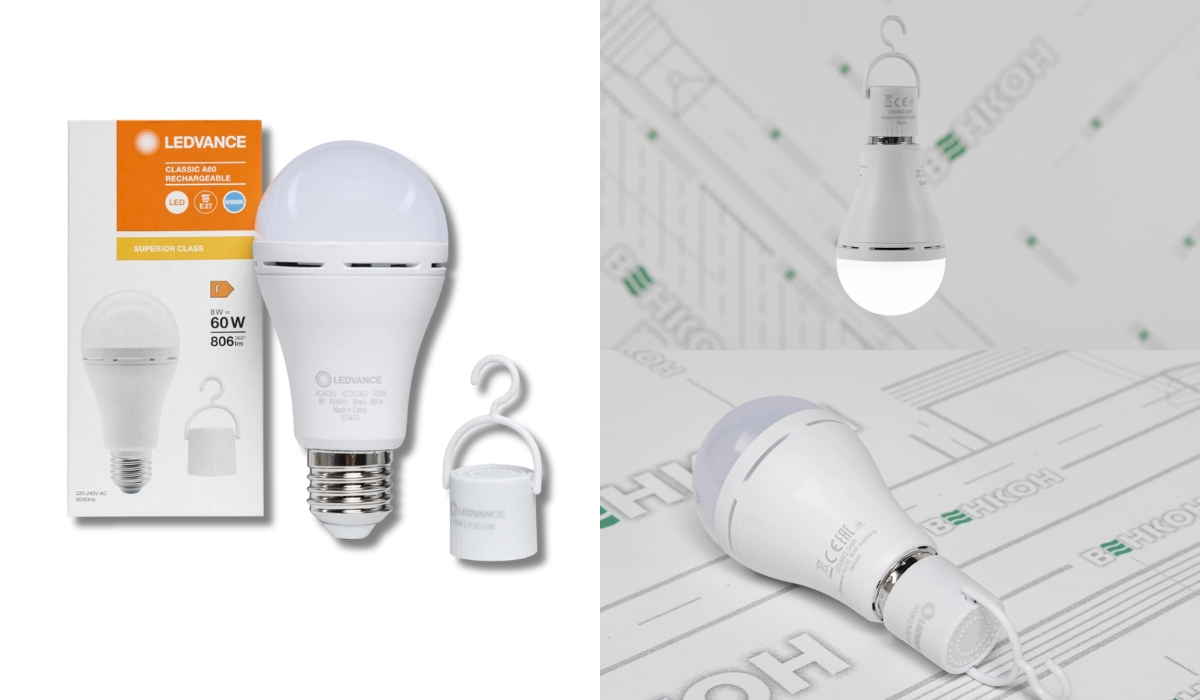 Ledvance A60 8W 806Lm 6500K E27 з тримачем - надійна світлодіодна LED лампа в рейтингу