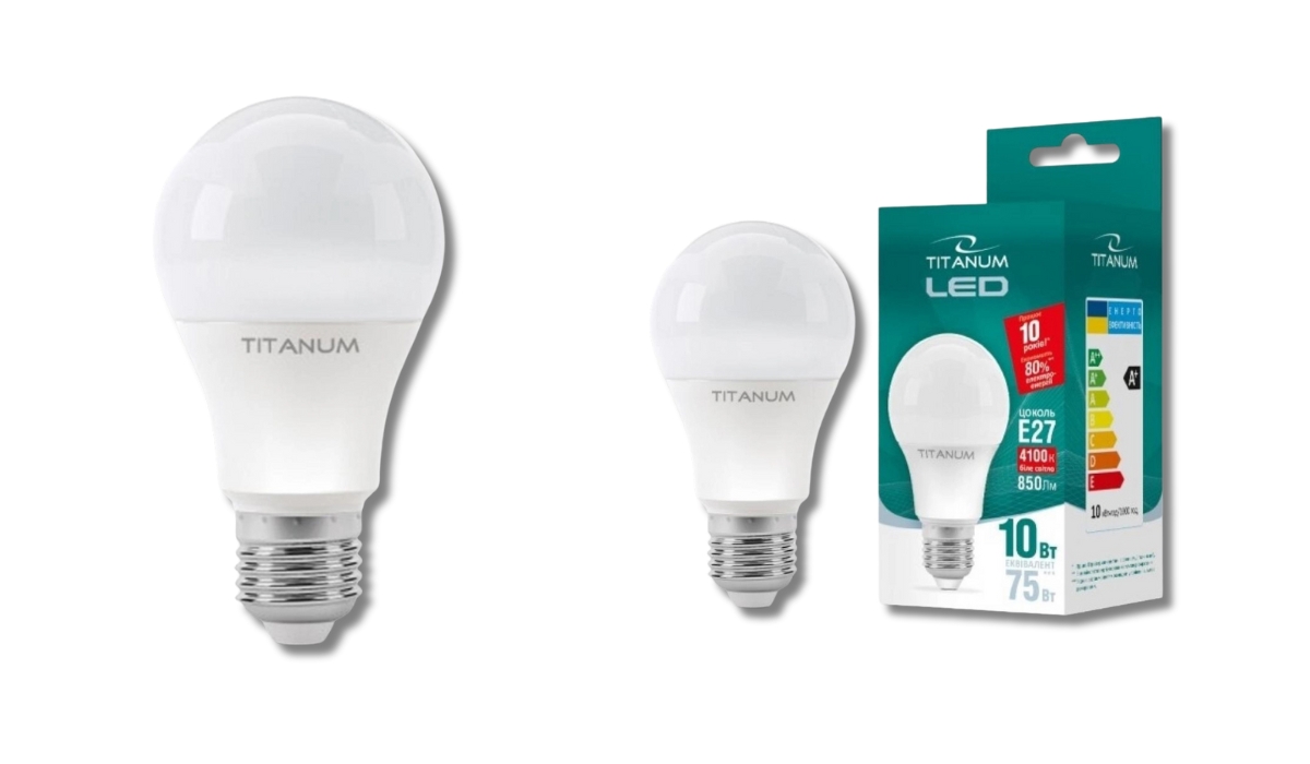 Titanum A60 10W E27 4100K 220V (TLA6010274) - бюджетна LED лампа в рейтингу